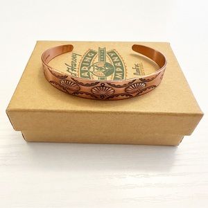 Vintage Fred Harvey Trading Company Copper Cuff Bracelet New in Box